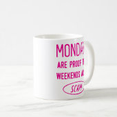 Mug Les Lundi Sont Une Preuve... Cocollaborateur de bu (Devant droit)