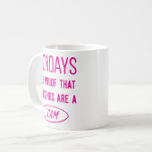 Mug Les Lundi Sont Une Preuve... Cocollaborateur de bu (Devant gauche)