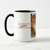 Mug Les lundis ont besoin de café fatigué taurchien la (Gauche)