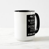 Mug Les Mains De Lavage Ne Touchent Pas La Citation Bi (Devant droit)