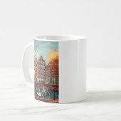 Mug Les maisons du canal d'Amsterdam (Devant gauche)