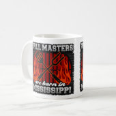 Mug Les maîtres de grill sont nés dans le Mississippi (Devant gauche)