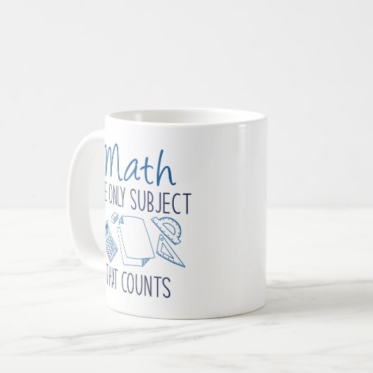 Mug Les Maths Le Seul Sujet Qui Compte (Devant gauche)
