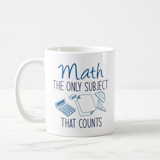Mug Les Maths Le Seul Sujet Qui Compte (Gauche)