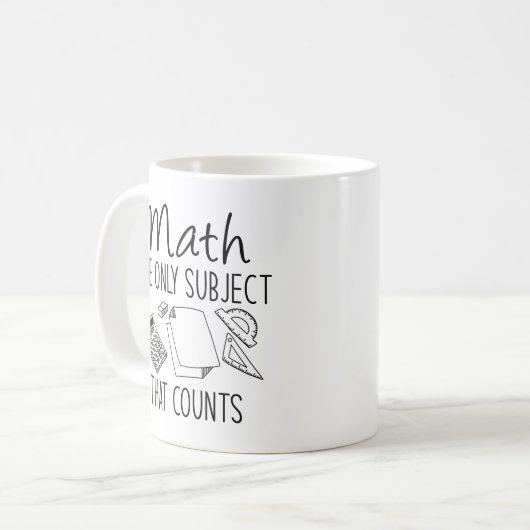 Mug Les Maths Le Seul Sujet Qui Compte (Devant gauche)