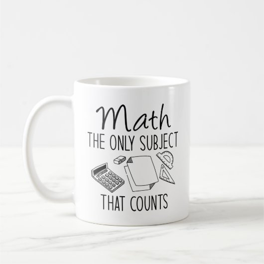 Mug Les Maths Le Seul Sujet Qui Compte (Gauche)