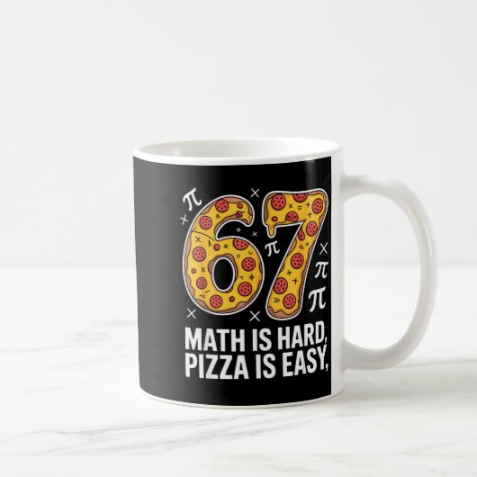 Mug Les maths sont difficiles, la pizza est facile, jo (Droite)
