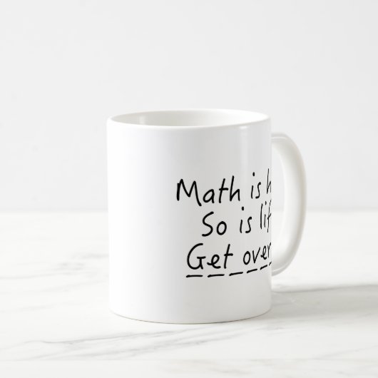 Mug Les maths sont dures (Devant droit)
