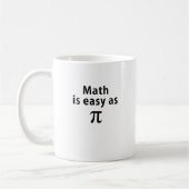 Mug Les maths sont faciles comme pi (Gauche)