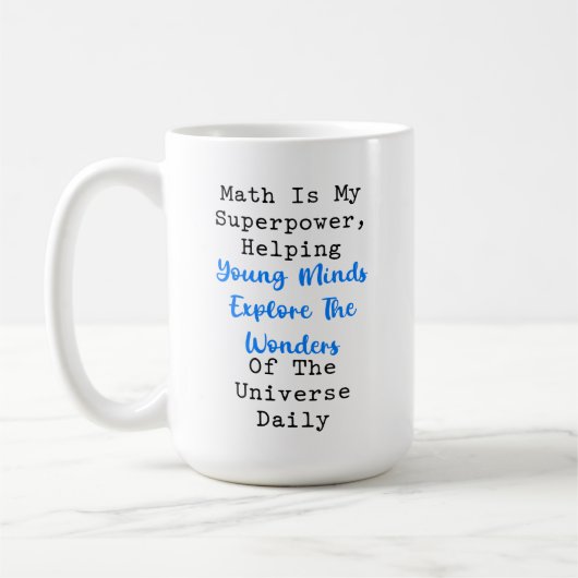 Mug Les maths sont mon superpouvoir Explorer les espri (Gauche)