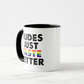 Mug Les mecs Goûtent une meilleure idée de cadeau Gay  (Devant gauche)