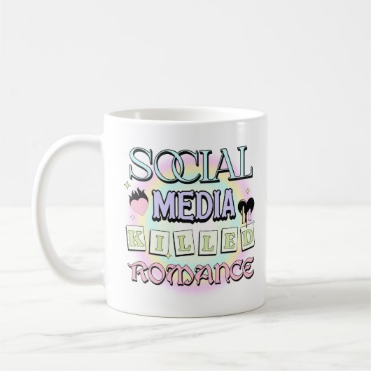 Mug Les médias sociaux ont tué Romance Citation inspir (Gauche)