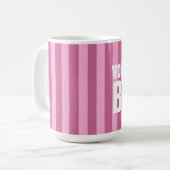 Mug Les meilleures rayures de rose du PATRON du monde (Devant gauche)