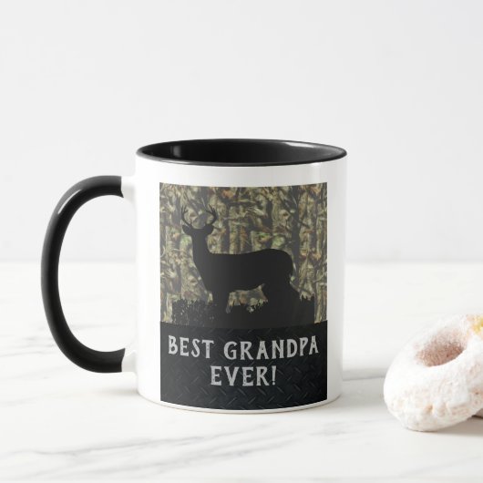 Mug Les meilleurs cerfs communs de grand-papa jamais (Avec donut)