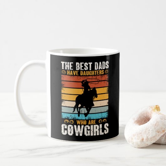 Mug Les Meilleurs Pères Ont Des Filles Qui Sont Des Fi (Avec donut)