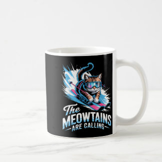Mug Les Meowtains appellent le skieur de chat de ski d