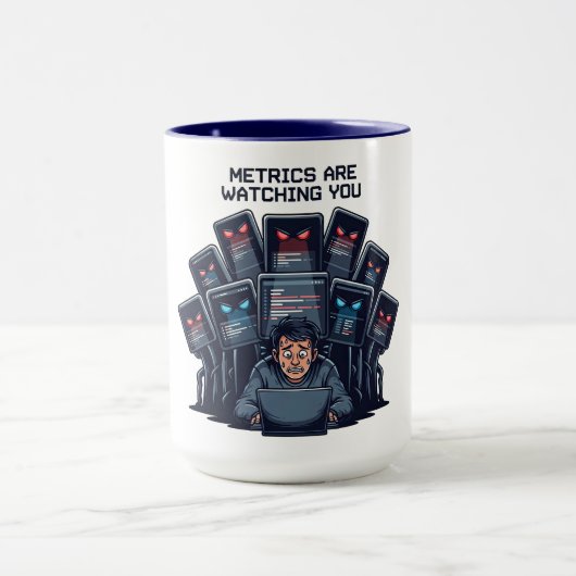 Mug Les mesures vous regardent Jeu Marketer (Centre)