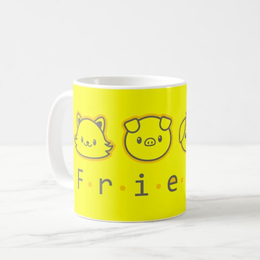 Mug Les mignons amis animaux face Coque-Mate coque iph (Devant gauche)