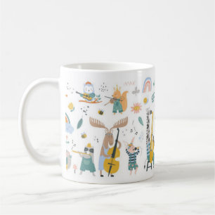 Mug Les mignons Animaux Jouant Des Instruments De Musi