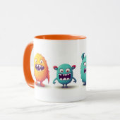 Mug Les mignons monstres Orange (Devant gauche)