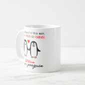 Mug Les mignons pingouins ensemble pour toujours, Sain (Devant gauche)