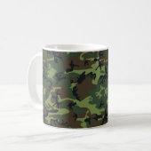 Mug Les militaires verts de forêt camouflent le motif (Devant gauche)