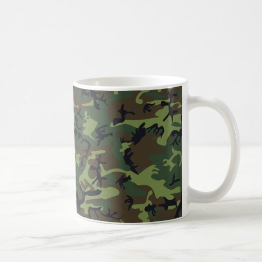 Mug Les militaires verts de forêt camouflent le motif (Droite)