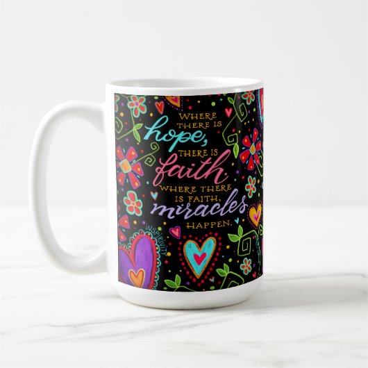 Mug Les Miracles De Foi Inspirants Se Produisent L'Ins (Gauche)