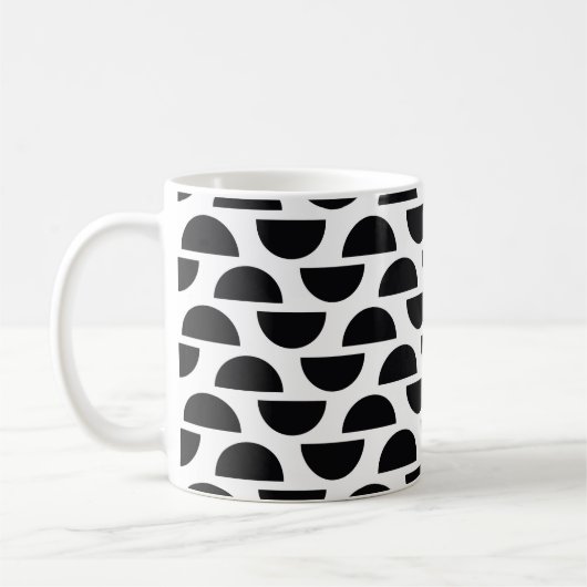 Mug Les moitiés noires du cercle créent une simple par (Gauche)