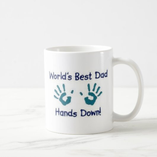 Mug Les mondes le meilleur papa, mains attaquent vers (Droite)