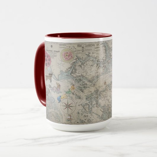 Mug Les monstres de thé de Singapour (Devant gauche)