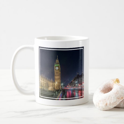 Mug Les monuments | Big Ben la nuit (Avec donut)