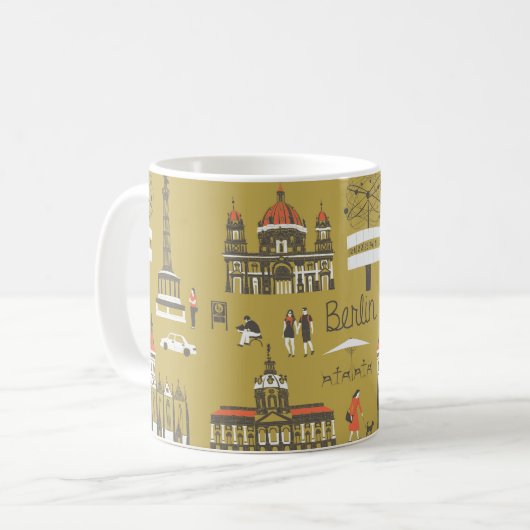 Mug Les monuments et monuments de Berlin (Devant gauche)