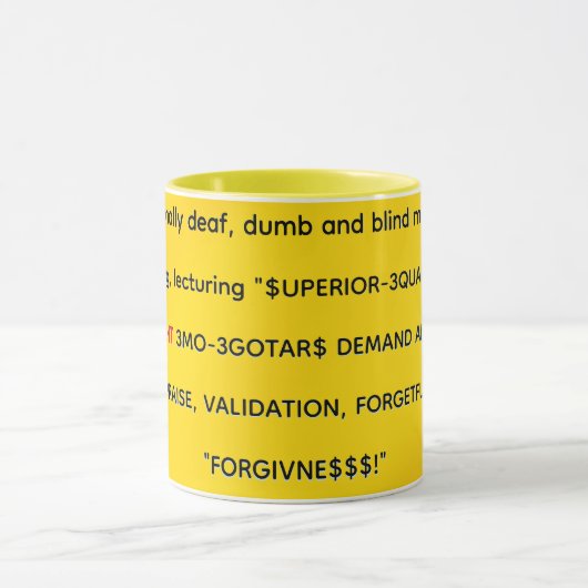 Mug Les moqueries intentionnellement sourdes, muettes (Centre)