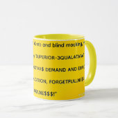 Mug Les moqueries intentionnellement sourdes, muettes (Devant droit)