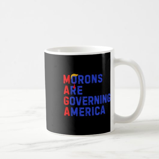 Mug Les Morons dirigent l'Amérique Trump drôle 2024 (Droite)