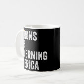 Mug Les Morons dirigent l'Amérique Trump drôle 2024 (Devant gauche)