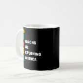 Mug Les Morons dirigent l'Amérique Trump Funny _1 (Devant gauche)