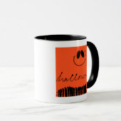Mug Les motifs d'Halloween sur orange (Devant droit)