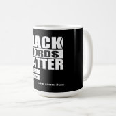 Mug Les mots noirs américains comptent (Devant droit)