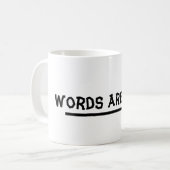 Mug Les mots sont durs (Devant gauche)