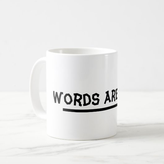 Mug Les mots sont durs (Devant gauche)