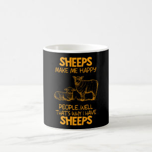 Mug Les moutons me rendent heureux les gens bien agric