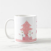 Mug Les neigeurs par un sapin rose (Gauche)