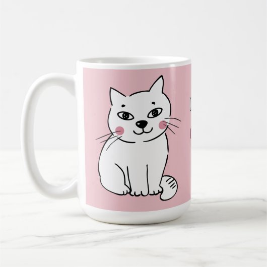 Mug Les neuf vies avec vous chat romantique Valentines (Gauche)