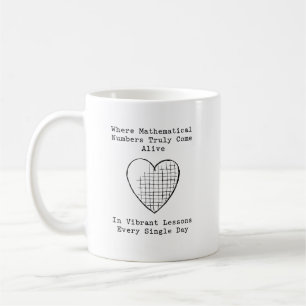 Mug Les nombres mathématiques s'animent dans des leçon