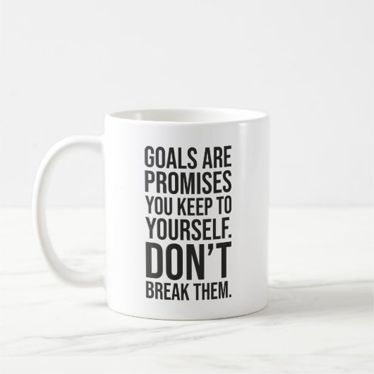 Mug Les Objectifs Sont Des Promesses - La Motivation D (Gauche)