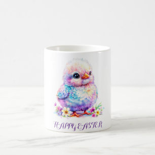Mug Les oeufs de Pâques. Bélier élégant à couronne flo