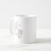 Mug les oiseaux adorent couple mignon accolades d'auto (Devant gauche)