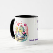 Mug Les oiseaux mignons qui vous aiment nom personnali (Devant gauche)